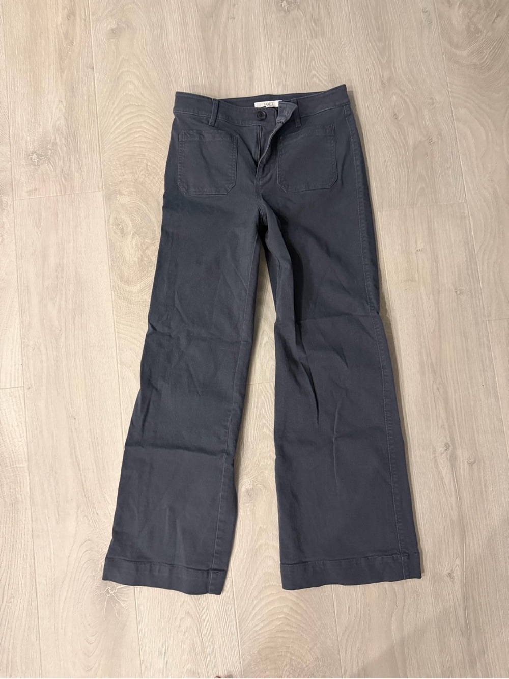 Loft Women's Wide-Leg Jeans in Dark Gray